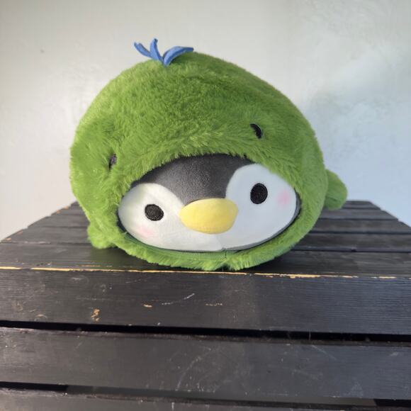 Takashoji 14 Inch Green Kigurumi Penguin in Stegosaurus Round1 Plushie NEW! - Picture 1 of 7